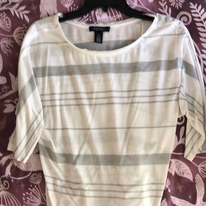 Silver and white stripe shirt